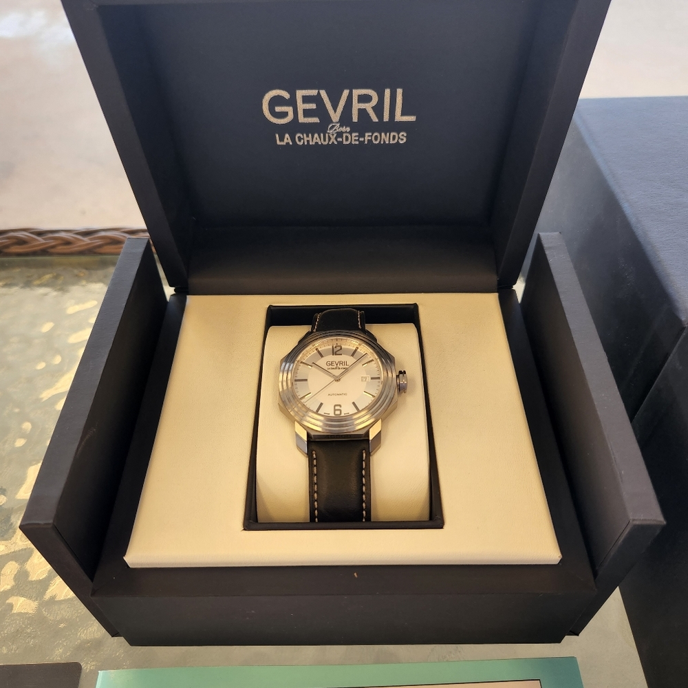 Gevril Canal Street, White Dial